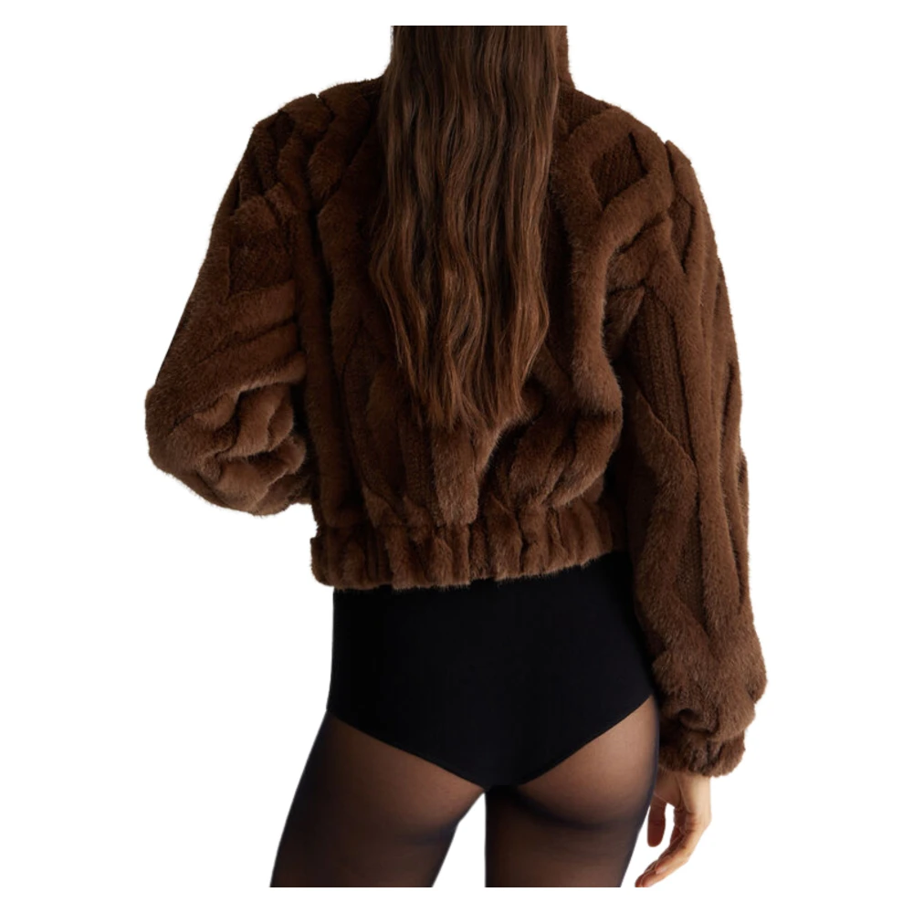 Liu Jo Bruine Ecofur Bomberjas Brown Dames