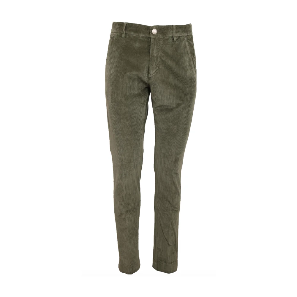 Hand Picked Fluwelen Chino in Bosgroen Green Heren