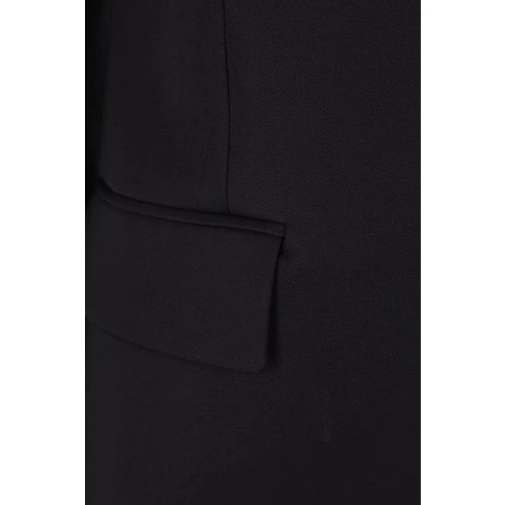 Versace Zwarte Oversize Wol Gabardine Jas Black Dames