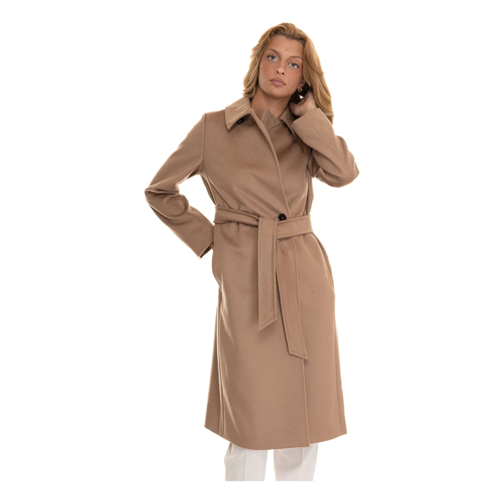 Max Mara Studio Stijlvolle Winterjas voor Vrouwen Brown Dames