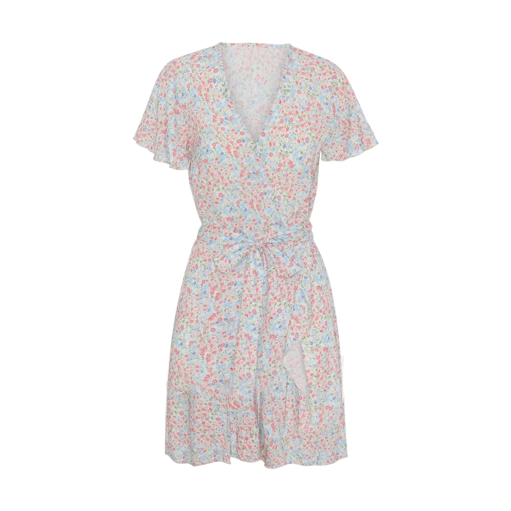 American Dreams Bloemen Wrap Jurk met Ruches Multicolor Dames