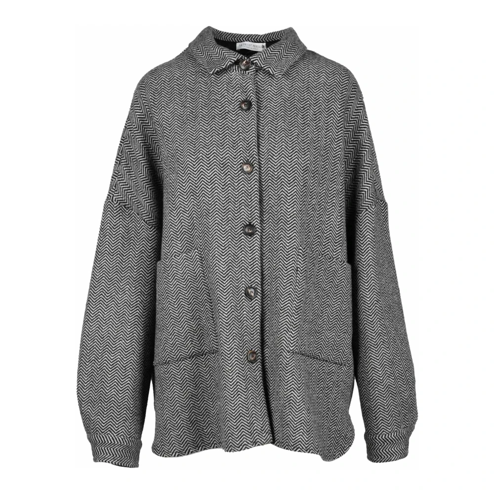 Le Tricot Perugia Wollen Jas Gray Dames