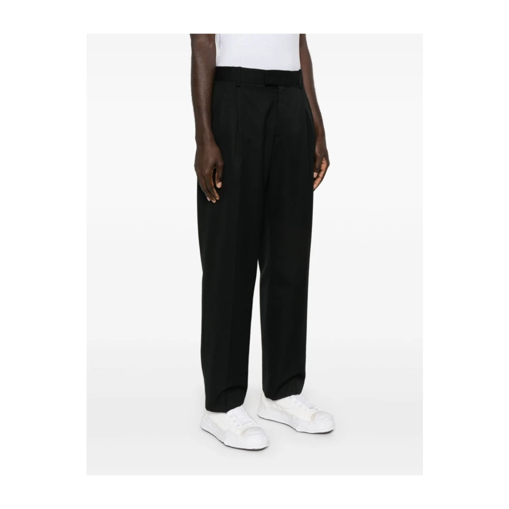 Drole de Monsieur Zwarte wolblend golfbroek Black Heren