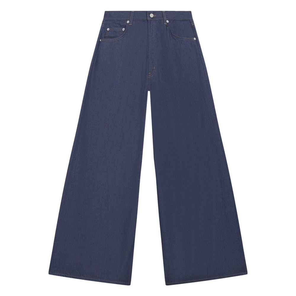 Dondup Kvinno Blå Jeans Dam, W27, Bomull, Wide Leg Maggie