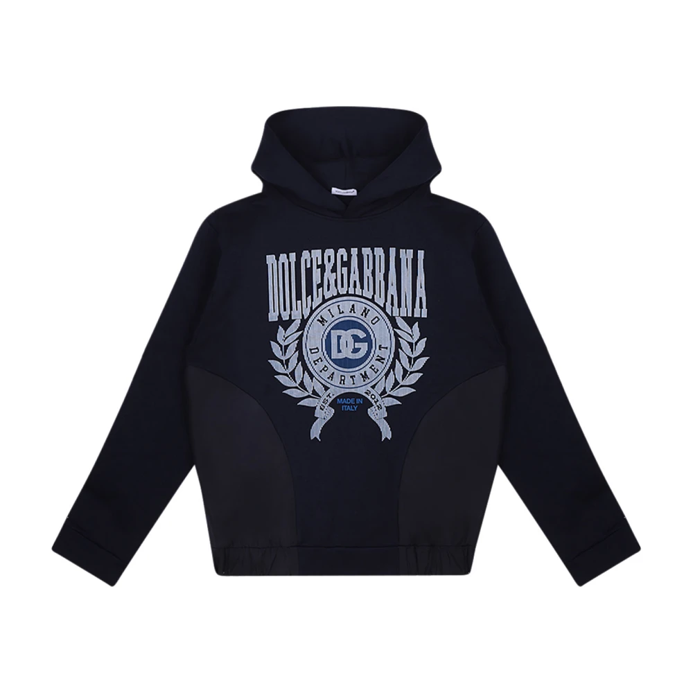 Dolce & Gabbana Unisex Blue Logo Embroidered Hoodie