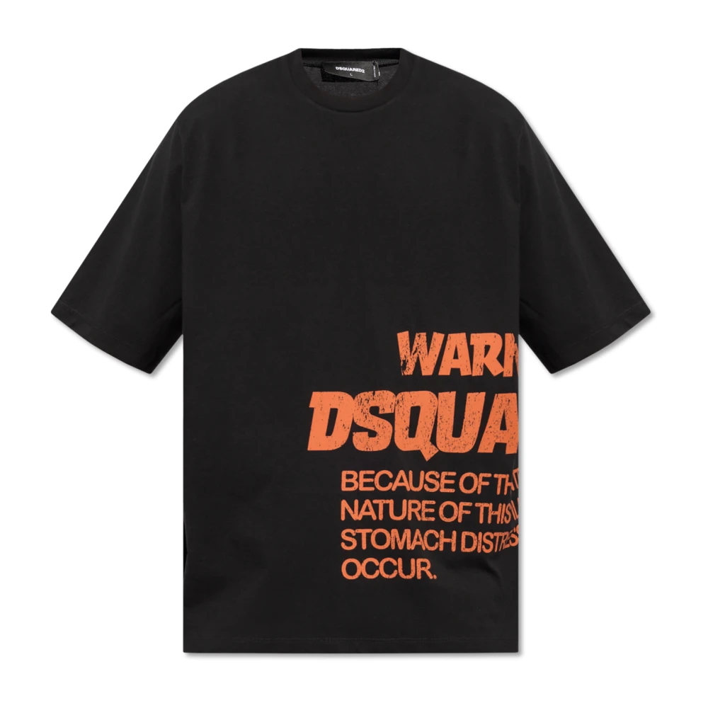 Dsquared2 T-shirt met logo Black Heren