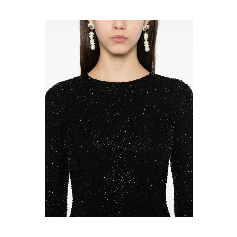 Staud Pailletversierde Zwarte Jurk Black Dames