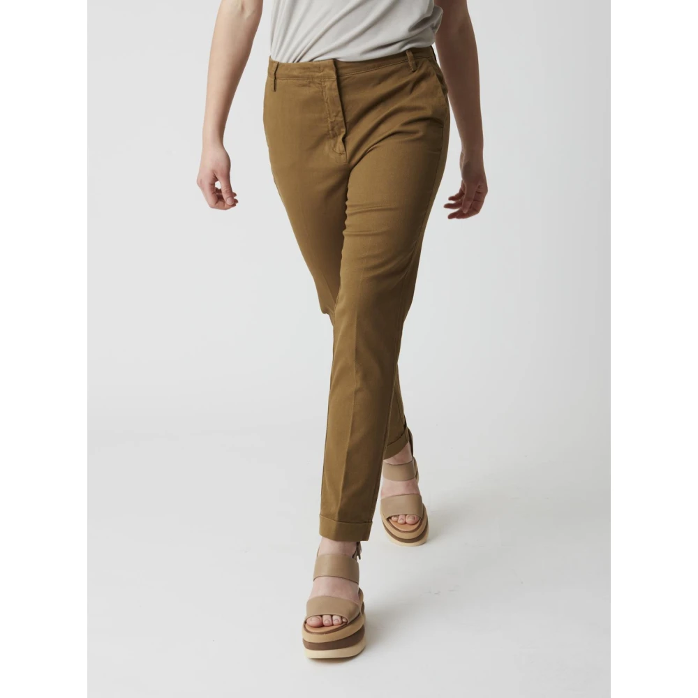 Manila Grace Chino Broek Green Dames