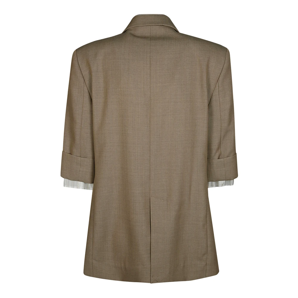Victoria Beckham Korte Mouw Jas Brown Dames