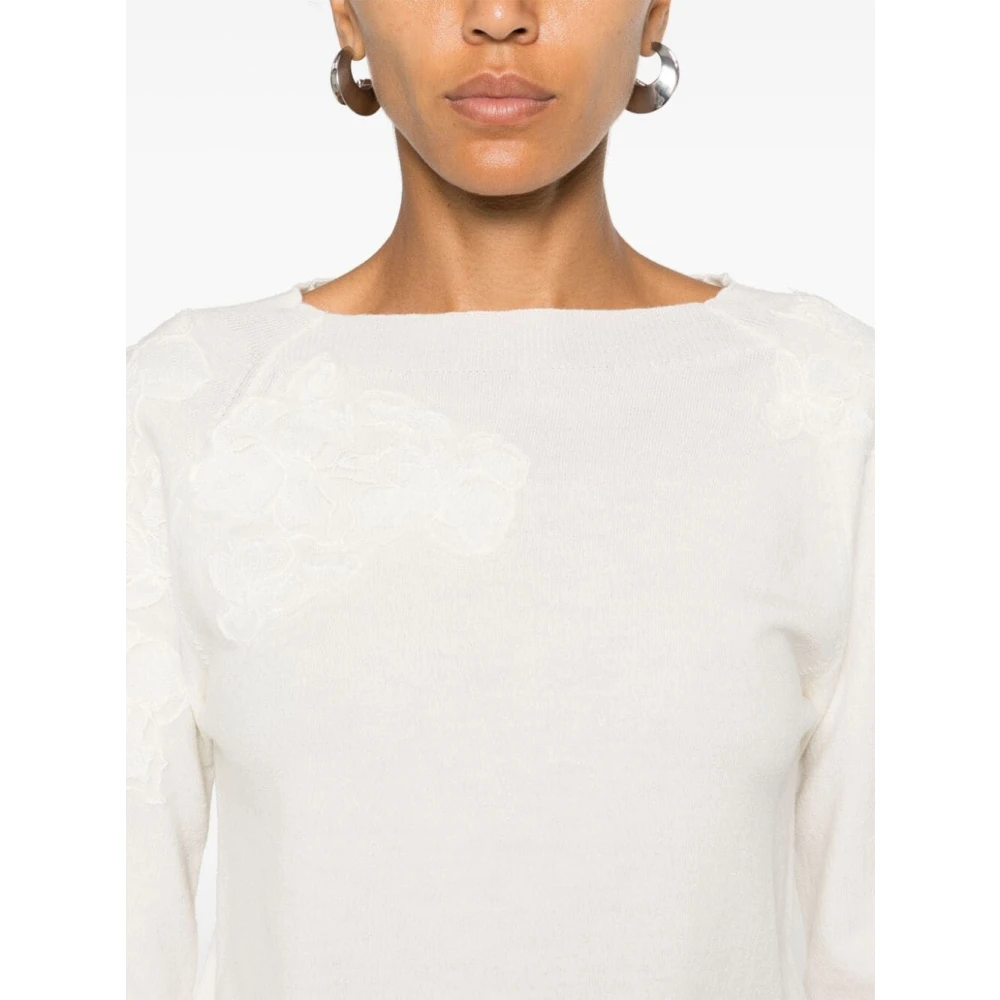 Ermanno Scervino Off White Gebreide Top White Dames