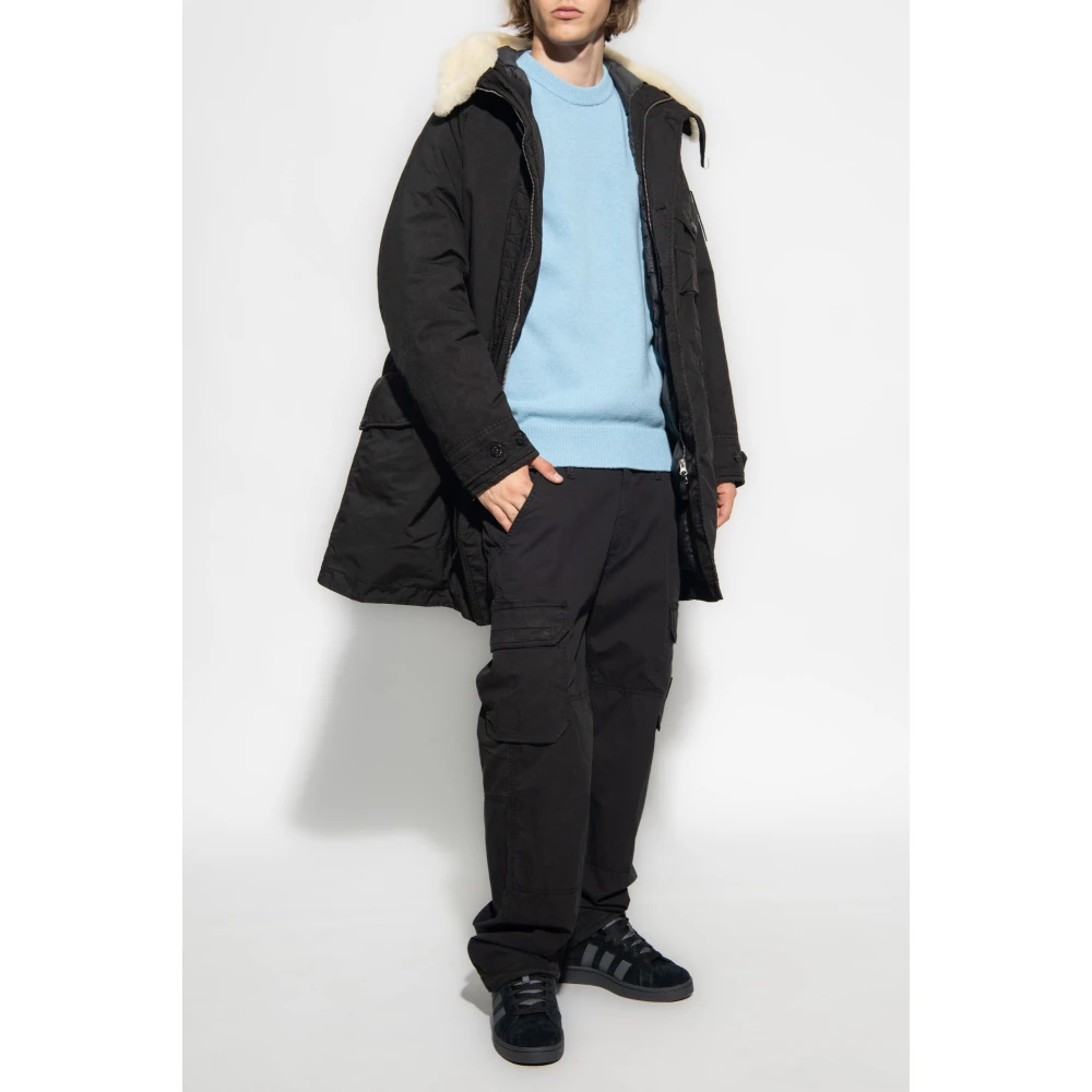 Stone Island Broek met logo Black Heren