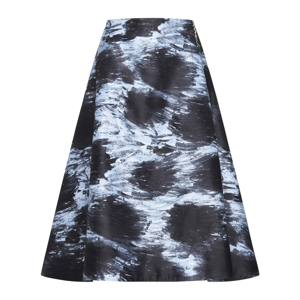 Marni Abstract Print A-Line Midi Rok Multicolor Dames