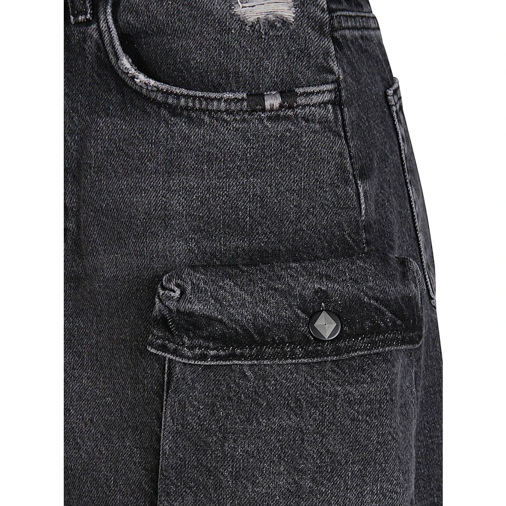 Amish Zwarte Logo Jeans Black Dames