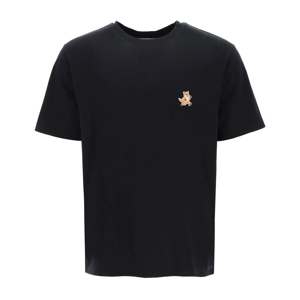 Maison Kitsuné T-Shirts Black Heren