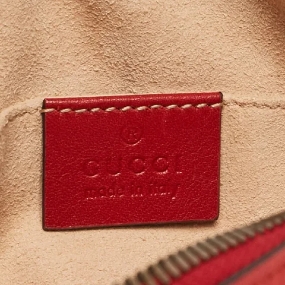 Gucci Vintage Pre-owned Leather gucci-bags Red Dames