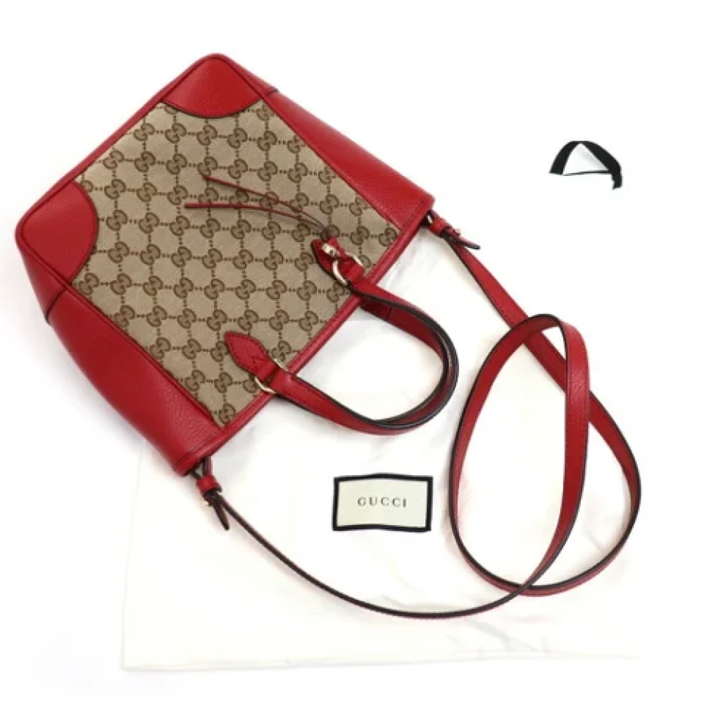 Gucci Vintage Pre-owned Canvas totes Red Dames