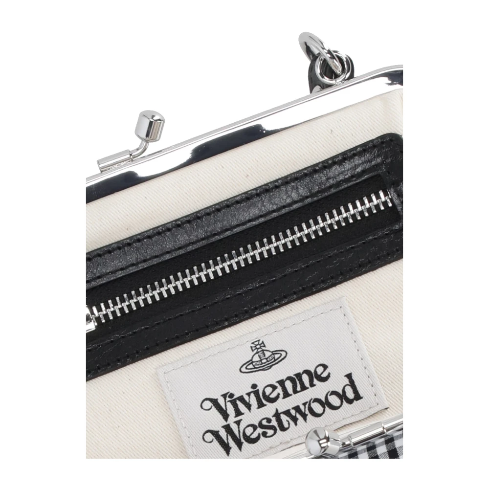 Vivienne Westwood Zwarte katoenen tas met kettingriem Black Dames