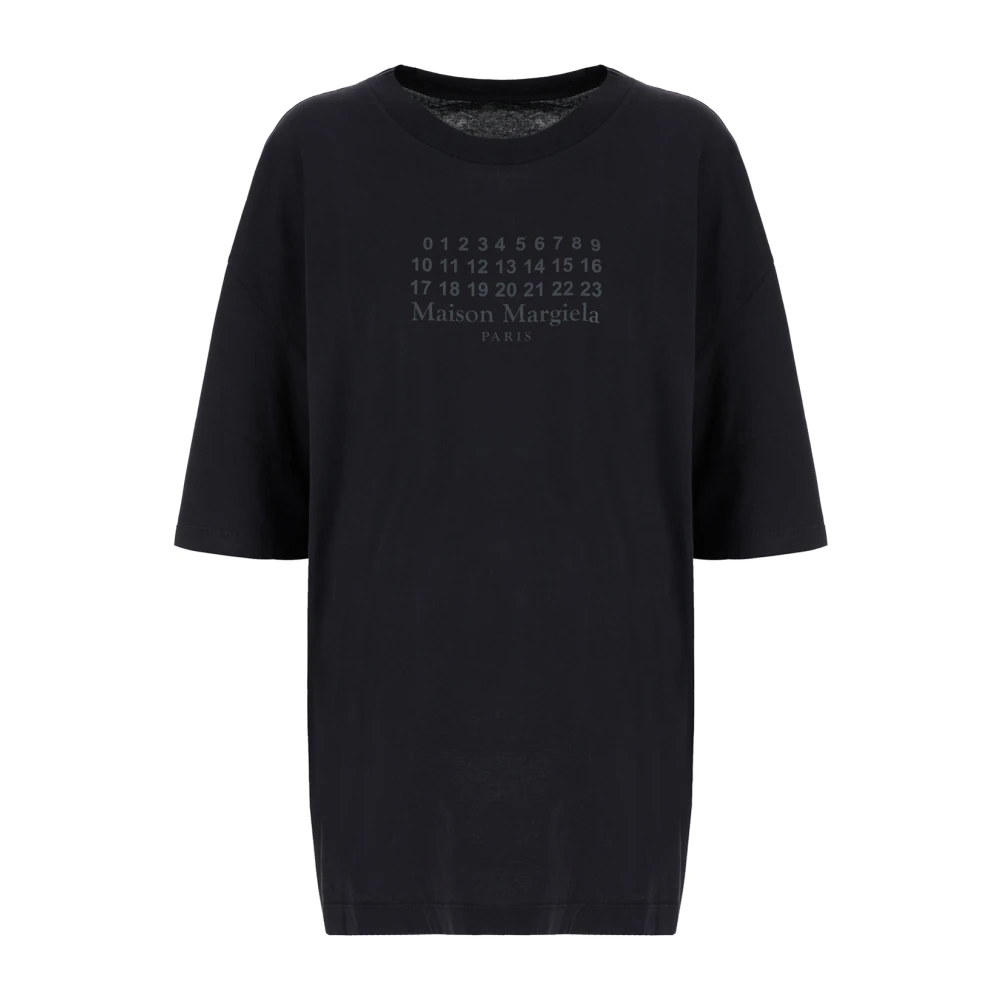 Maison Margiela Women's Black Cotton Jersey T-Shirt - T-Shirts - Xl - Tops