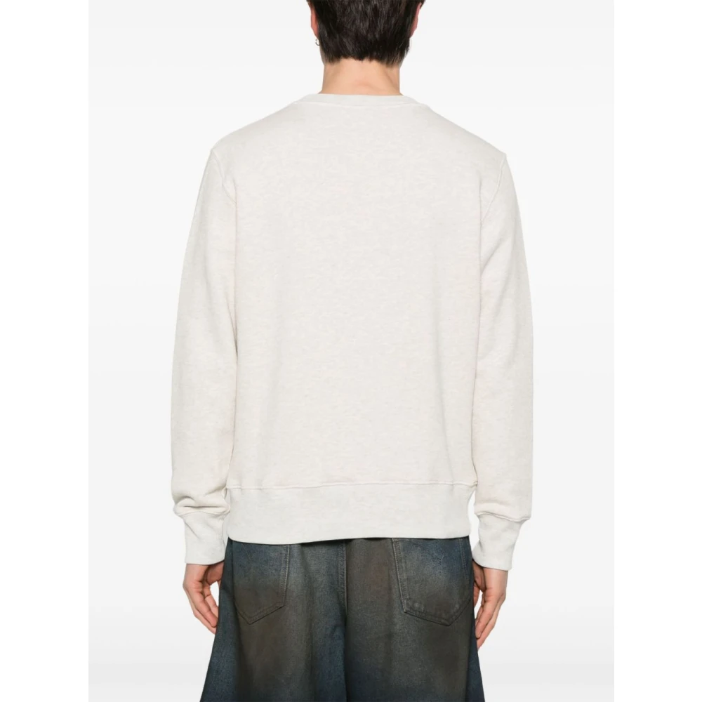 Autry Geborduurd Logo Ronde Hals Sweater Gray Heren