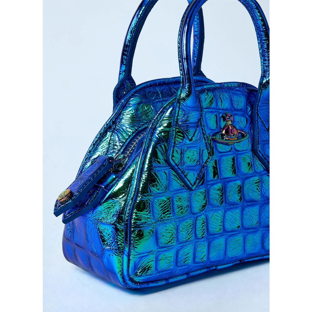 Vivienne Westwood Yasmine Handtas in Saffiano Leer Blue Dames