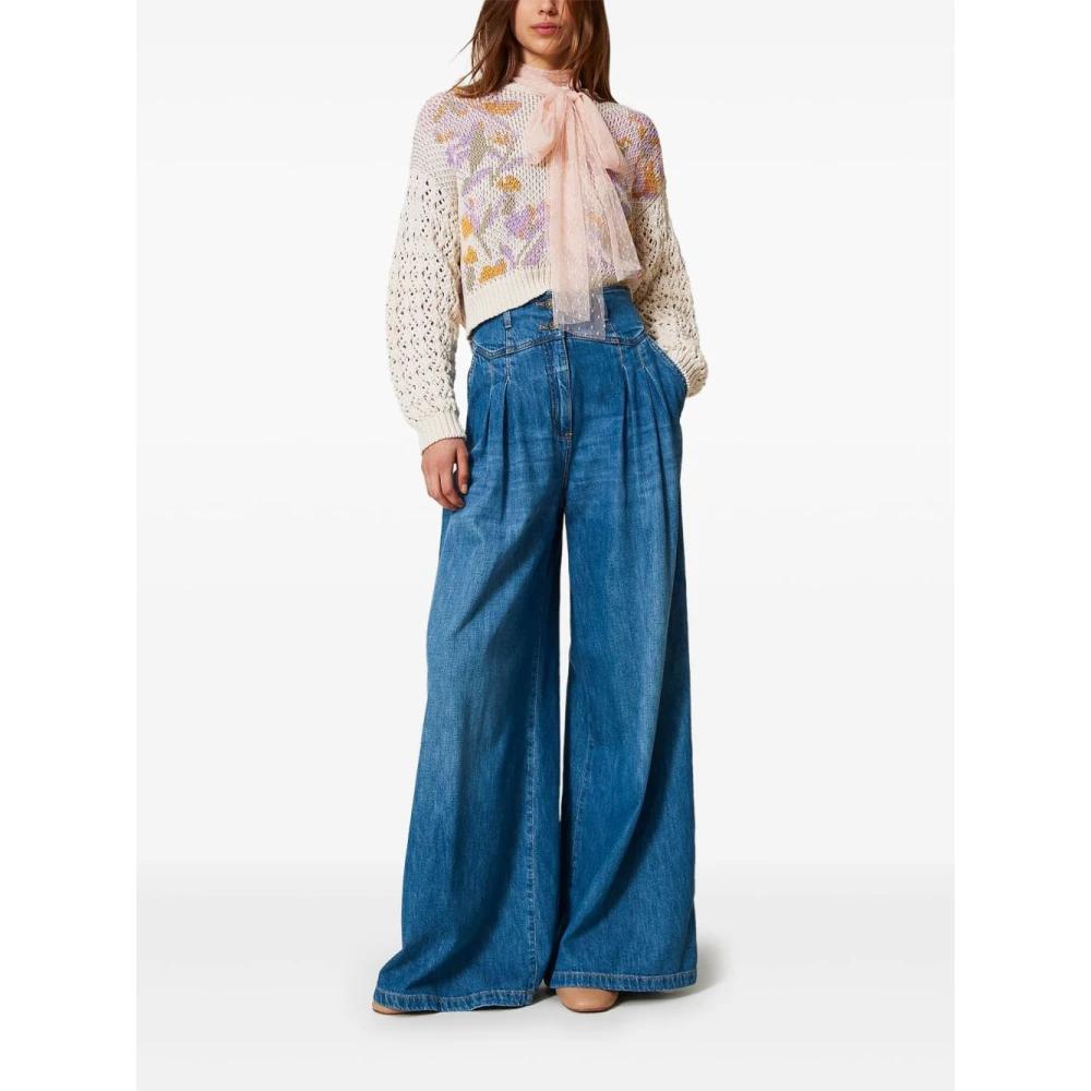 Twinset Denim Matchende Set Blue Dames
