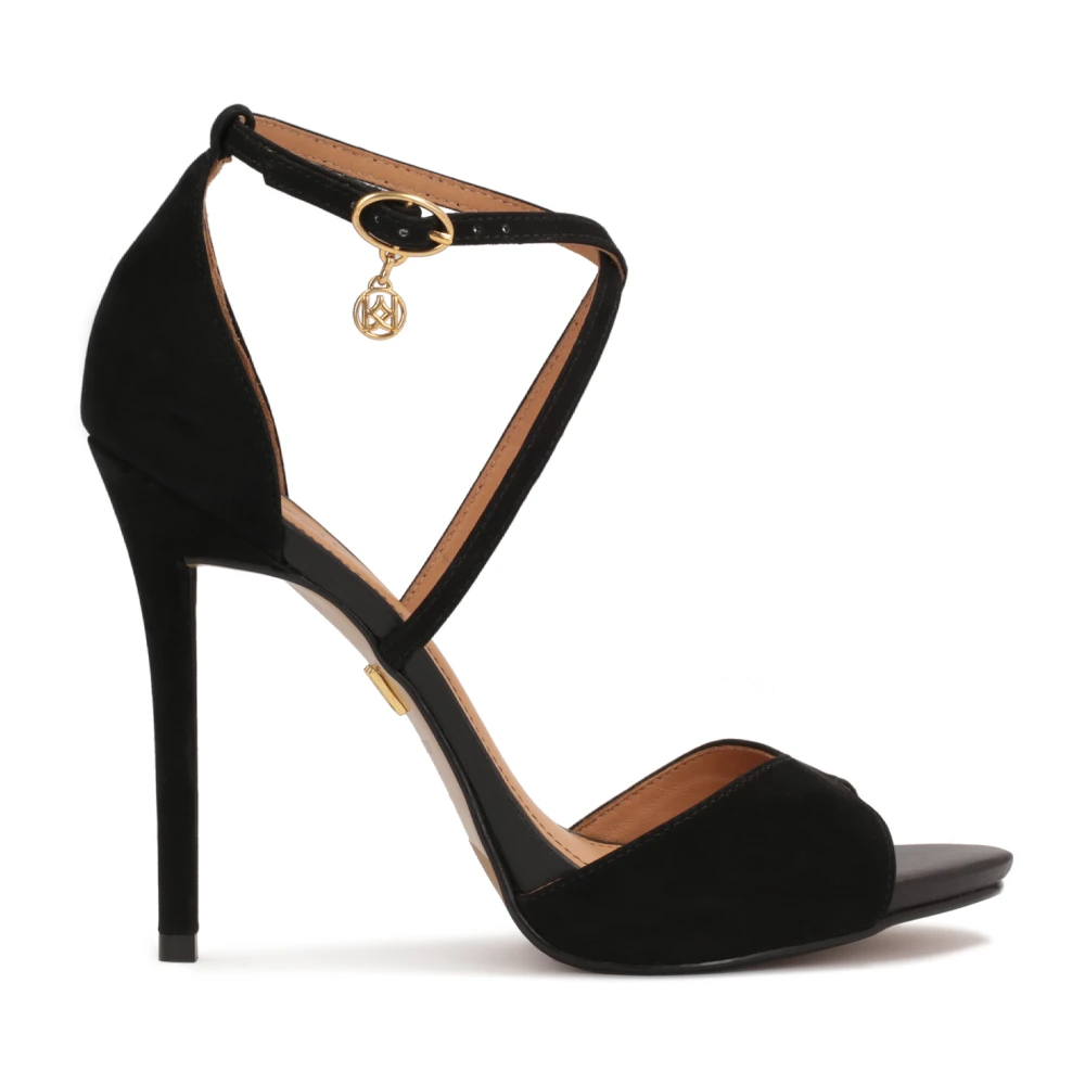 Kazar Donna Nero - Sandali Neri In Nabuk Con Cinturini Incrociati - Shoes - 39 Eu