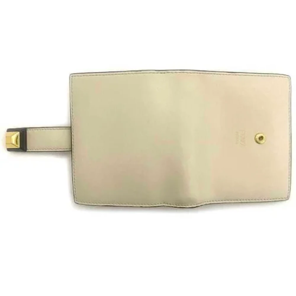 Fendi Vintage Pre-owned Fabric wallets Beige Dames