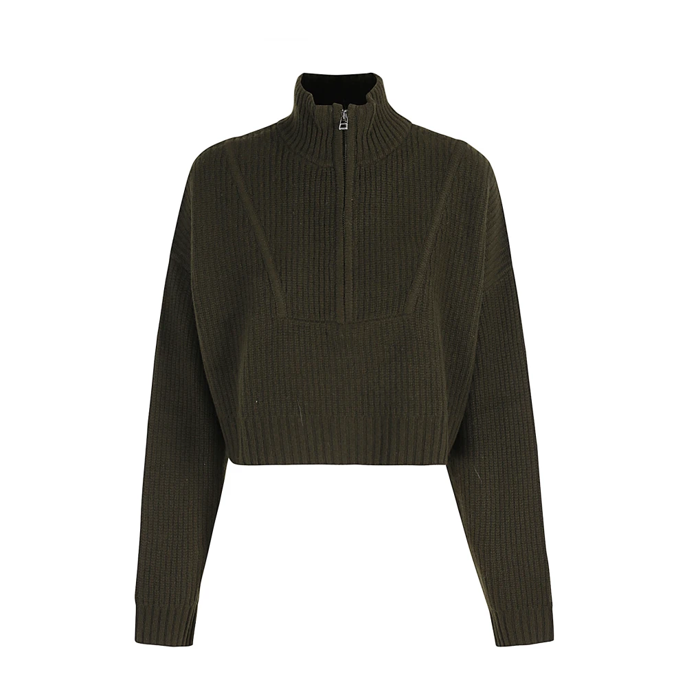 Staud Hampton Cropped Sweater Green Dames