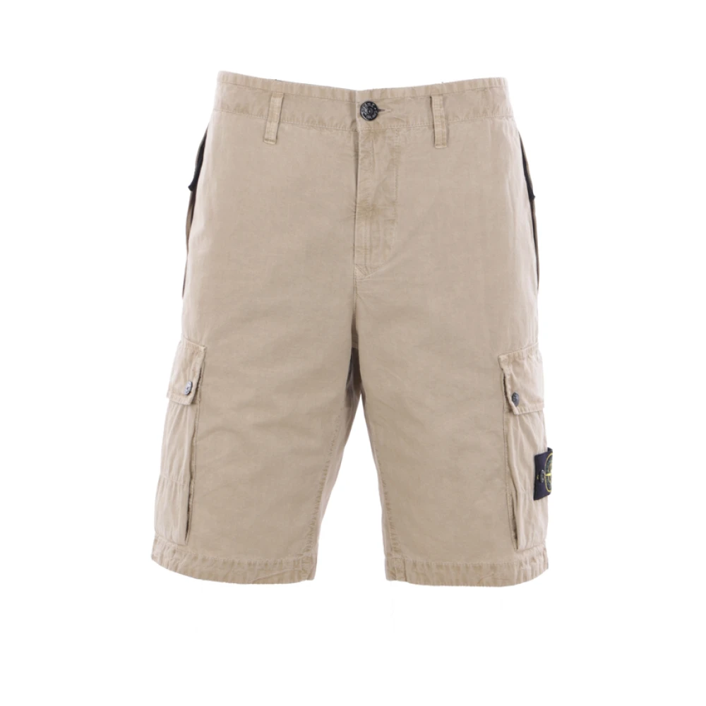 Stone Island Cargo Shorts in Beige met Meerdere Zakken Beige Heren