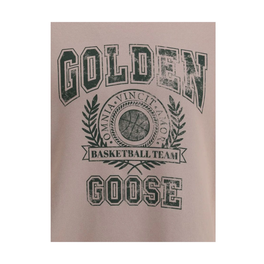 Golden Goose Iconisch Logo Sweatshirt Pink Heren