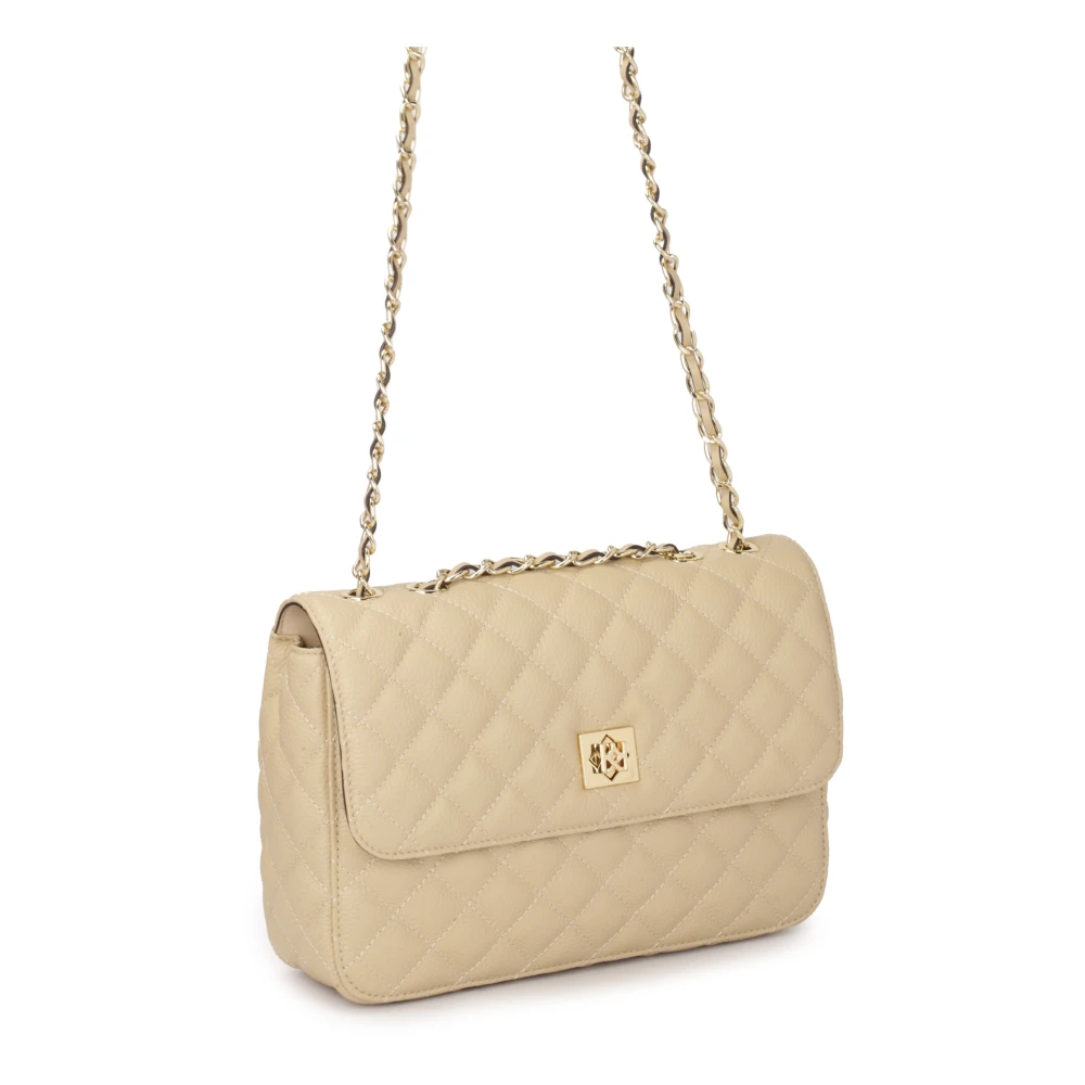 Kazar Beige leren handtas met opvallend gewatteerd patroon Beige Dames