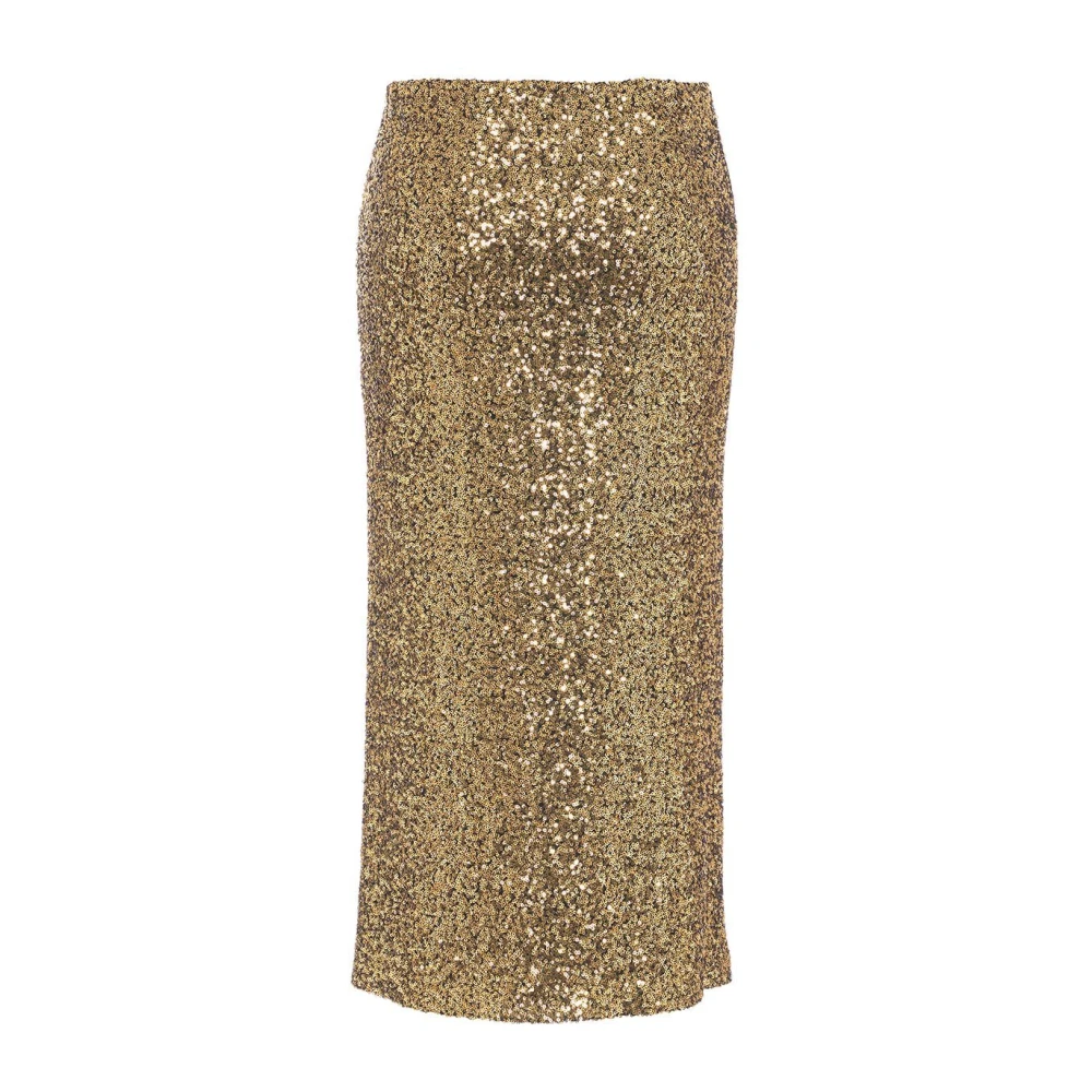 Ottod'Ame Gouden Rok Aw24 Damesmode Yellow Dames