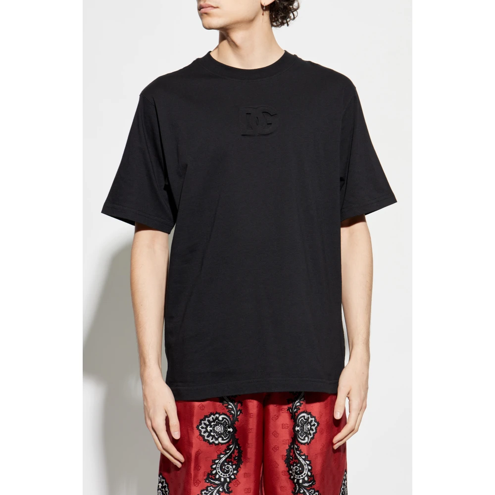 Dolce & Gabbana T-shirt met logo Black Heren