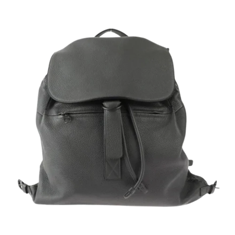 Bottega Veneta Vintage Pre-owned Leather backpacks Gray Dames