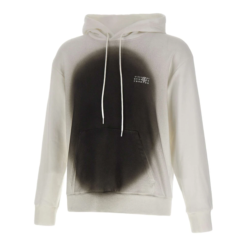 Mm6 Maison Margiela Men's White Hoodies, M, Jumpers