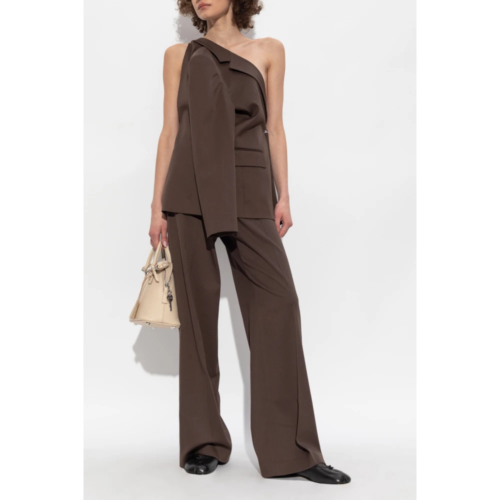 MM6 Maison Margiela Geplooide broek Brown Dames