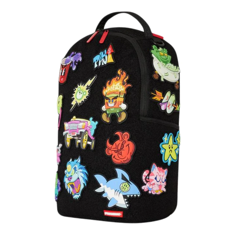 Sprayground Zwart Dlx-Special Velcro Patch Rugzak Black Unisex
