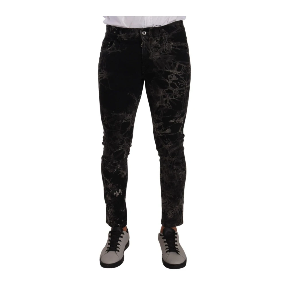 Dolce & Gabbana Mannelijk Zwart Jeans Heren, M, Katoen, Prachtige Skinny Jeans