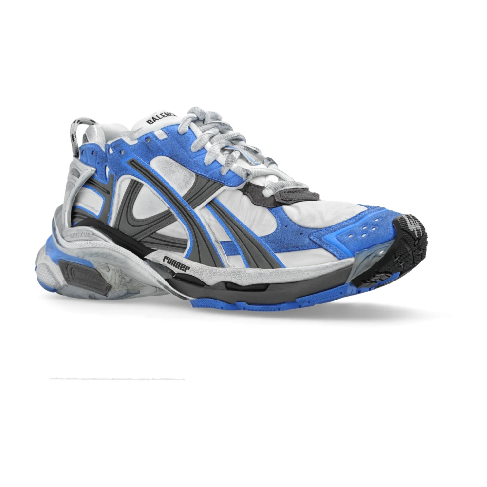 Balenciaga Veterschoenen met runner design Blue Heren