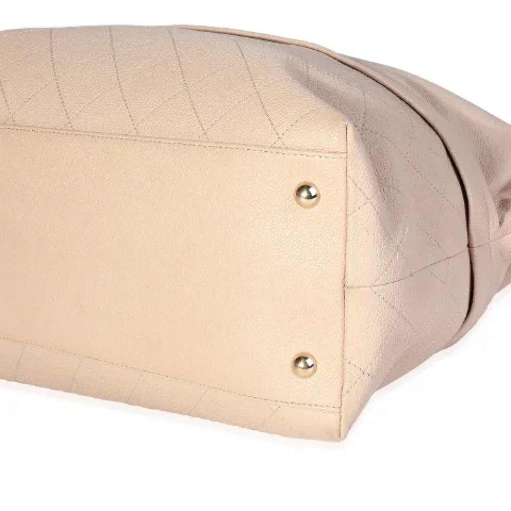 Chanel Vintage Pre-owned Leather chanel-bags Beige Dames