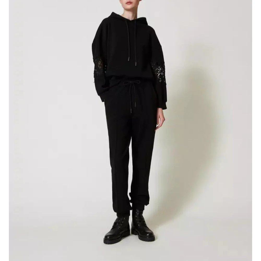 Twinset Joggers in Felpa-stijl Black Dames