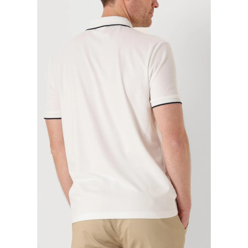 Selected Homme Sport Zip Polo Shirt Wit White Heren