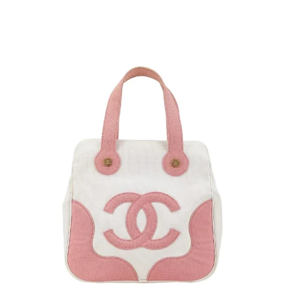 Chanel Vintage Pre-owned Canvas totes White Dames