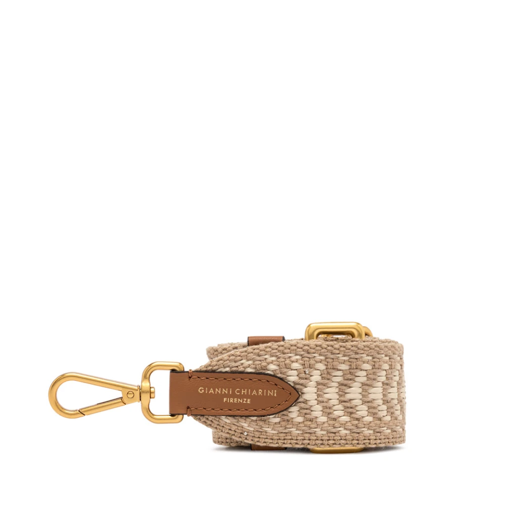 Gianni Chiarini Rieten Schouderband met Etnische Print Beige Dames