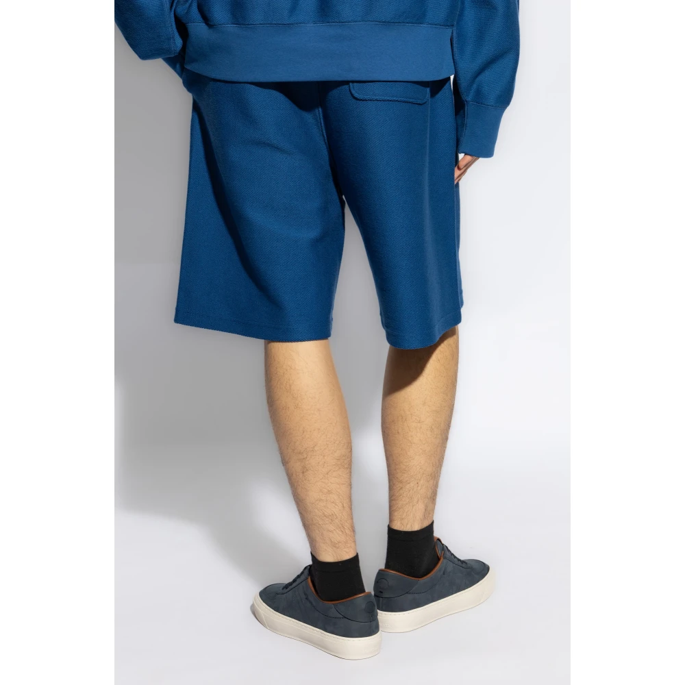 Moncler Katoenen shorts Blue Heren