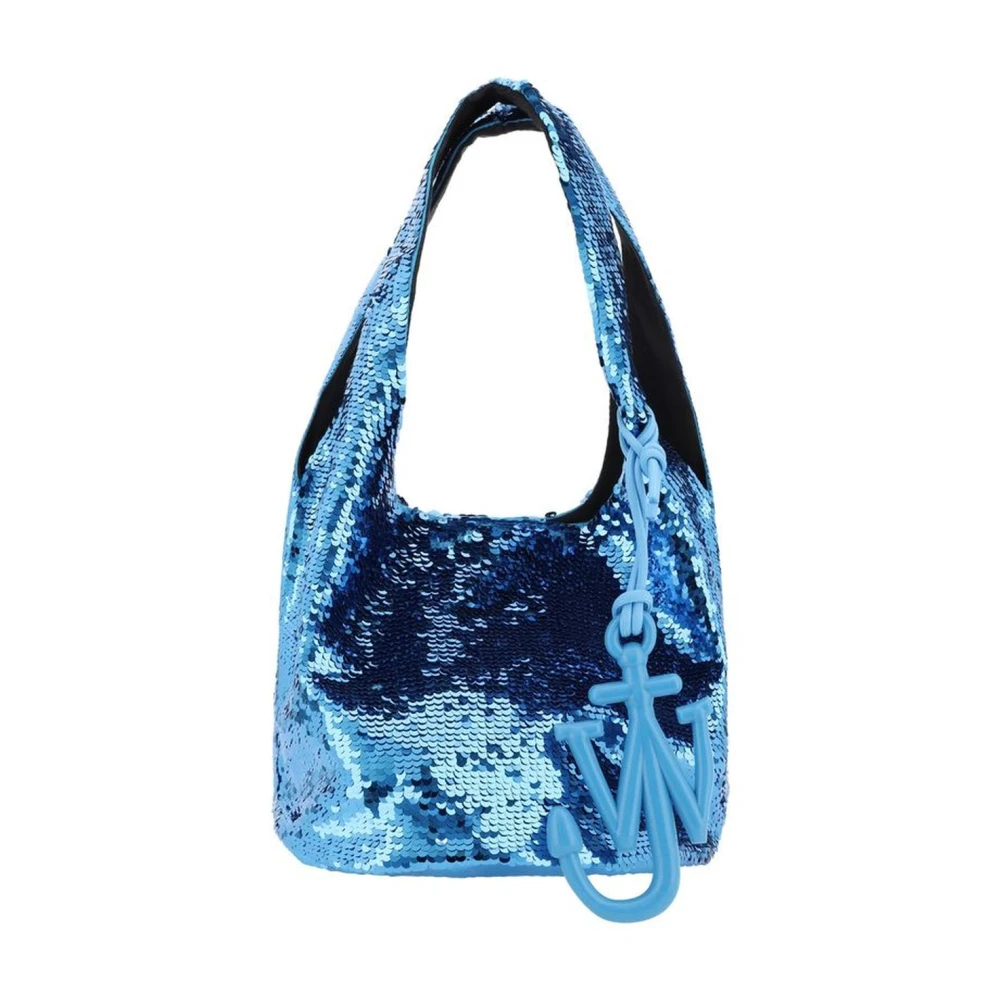 JW Anderson Paillet Mini Tas met Dubbele Schouderband Blue Dames