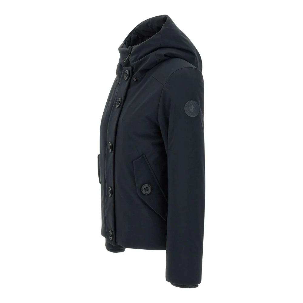 Save The Duck Zwarte Dames Parka met Nep Bontafwerking Black Dames