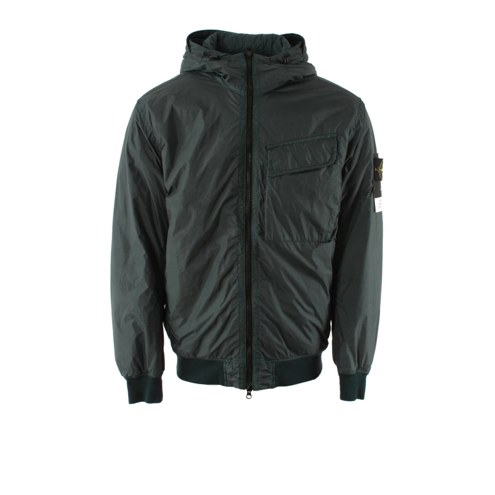 Stone Island Blauwe Crinkle Reps Jas voor Heren Blue Heren