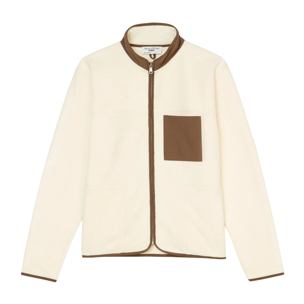 Marc O'Polo Relaxte fleecejack Beige Heren