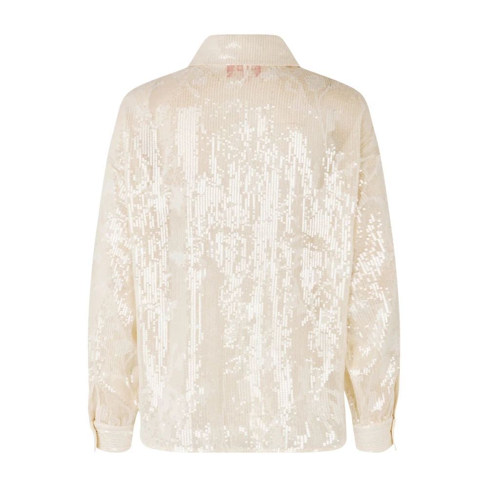 Cras Paillet Oversized Shirt Room Beige Dames
